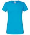 SS720 614240 Fruit of the Loom Ladies Iconic 195 T-Shirt Azure Blue colour image